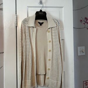 Simply Vera Vera Wang Cream Cardigan Sweater